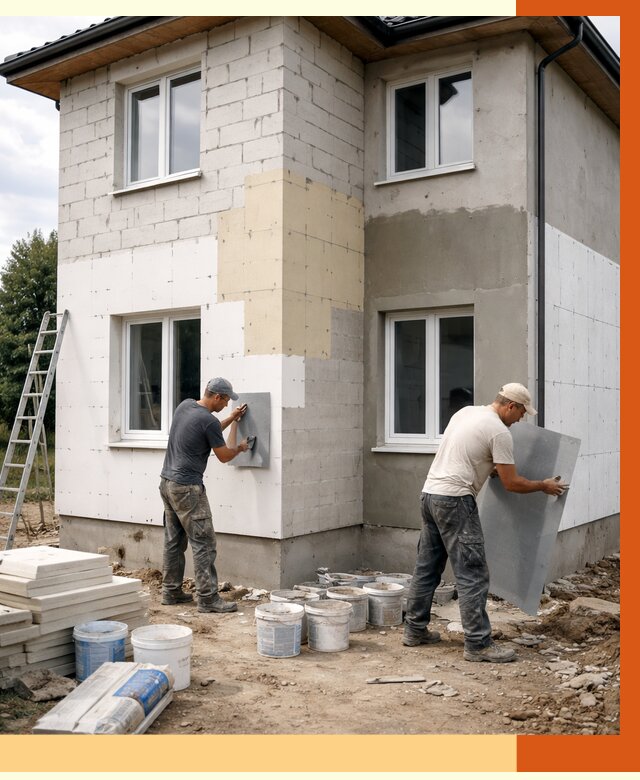 Утепление дома из газобетона в Людинове от 4275 руб./м² — заказать у ТепломастерЛюд