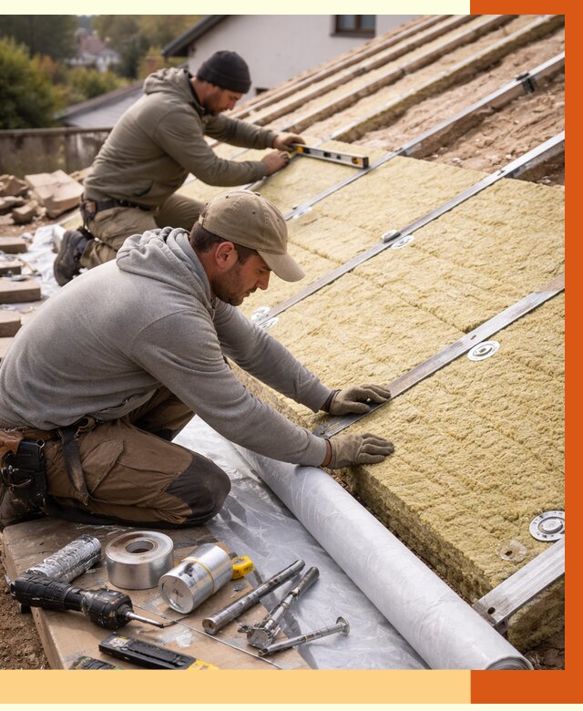 Утепление крыши снаружи в Людинове под ключ от 1221 руб./м2 | ТепломастерЛюд